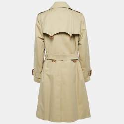Pre Owned Burberry Honey Brown Cotton Islington Trench Coat XL