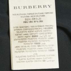 Burberry Black Crepe Full Sleeve Mini Dress S