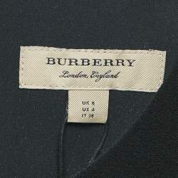 Burberry Black Crepe Full Sleeve Mini Dress S