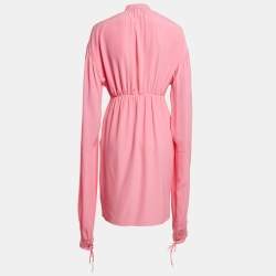 Pre Owned Burberry Bubblegum Pink Silk Joyce Dress S