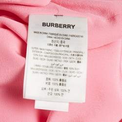 Pre Owned Burberry Bubblegum Pink Silk Joyce Dress S