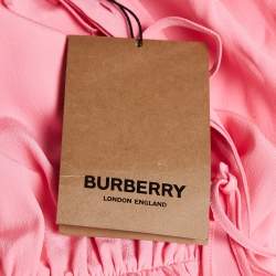 Pre Owned Burberry Bubblegum Pink Silk Joyce Dress S