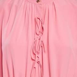 Pre Owned Burberry Bubblegum Pink Silk Joyce Dress S