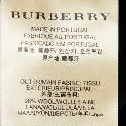 Burberry Black Wool Paneled Trousers XS