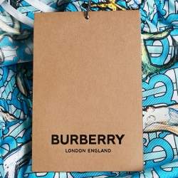 Burberry Blue Tawney Print Silk Shorts XXS