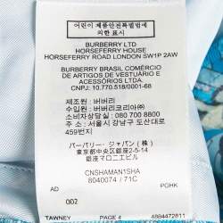 Burberry Blue Tawney Print Silk Shorts XXS