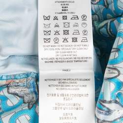 Burberry Blue Tawney Print Silk Shorts XXS