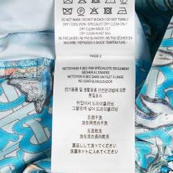 Burberry Blue Tawney Print Silk Shorts XXS