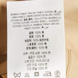 Burberry Flax Long Gabardine Trench Coat M