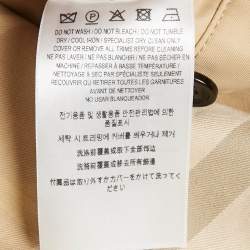 Burberry Flax Long Gabardine Trench Coat M