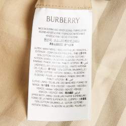 Burberry Flax Long Gabardine Trench Coat M