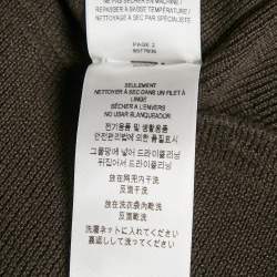 Burberry Otter Brown Wool Half Zip-Up Hooded Sweater XS
