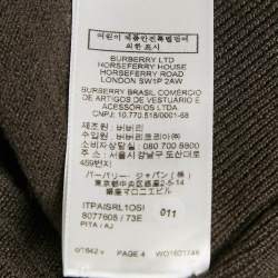 Burberry Otter Brown Wool Half Zip-Up Hooded Sweater XS