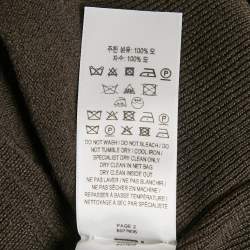 Burberry Otter Brown Wool Half Zip-Up Hooded Sweater XS