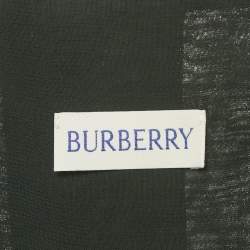 Pre Owned Burberry Dark Green/Purple Tartan Print Silk Pleated Wrap Skirt M