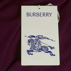 Burberry Burgundy Wool Turtle Neck Long Sleeve Sweater L