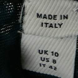 Pre Owned Burberry Blue Denim and Mesh Bustier Corset Top M