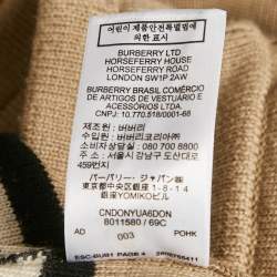 Pre Owned Burberry Beige Striped Knit Kenton Shorts L