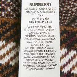 Pre Owned Burberry Birch Black Checkered Wool Mini Skirt S