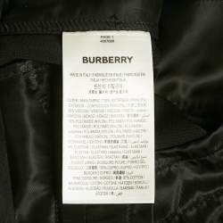 Pre Owned Burberry Black Crepe Cut-Out Zipper Detail Trousers S