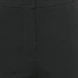 Pre Owned Burberry Black Crepe Cut-Out Zipper Detail Trousers S