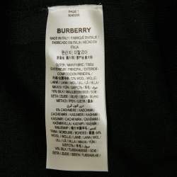 مملوكة مسبقًا Burberry Black Wool Blend Cardigan S