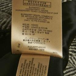Pre Owned Burberry Monogram Herringbone Ruffled Jacket M
