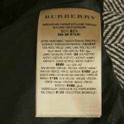 Pre Owned Burberry Monogram Herringbone Ruffled Jacket M