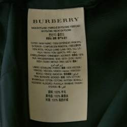 Pre Owned Burberry Navy Blue Brand Logo Jacquard Trousers S