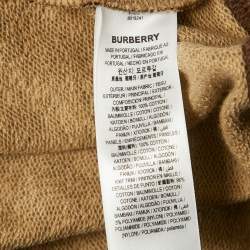 مملوكة مسبقًا Burberry Bridle Brown TB Monogram Print Cotton Hoodie XS