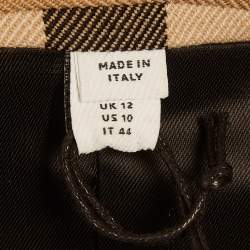 مملوكة مسبقًا Burberry Beige Checks Gabardine Blazer M