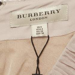 Pre Owned فستان ميني بربري بيج بليسيه مقاس صغير (سمول)