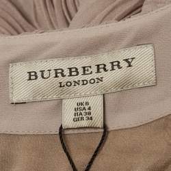 Pre Owned فستان ميني بربري بيج بليسيه مقاس صغير (سمول)