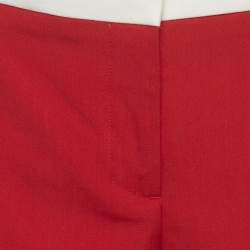 Pre Owned Burberry Red Wool Hanover Trousers S
