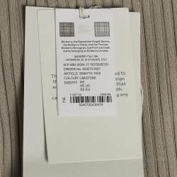 Pre Owned Burberry Limestone Rib Knit Zip-Up Short Dress XS