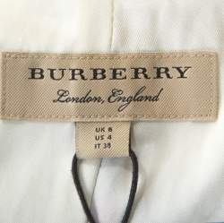 Pre Owned Burberry Multicolor Graffiti Archive Scarf Print Silk Zip Front Top S