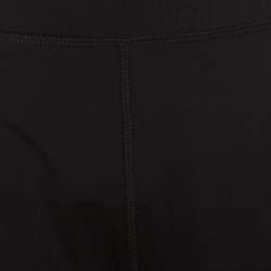 Pre Owned Burberry Black Stretch Jersey Strap Detailed Footed Leggings XL