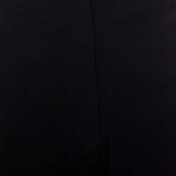 Pre Owned Burberry Black Crepe Stripe Detail Wide Leg Pants L