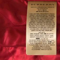 Pre Owned جاكيت بربري بيبليس مطرز مورد جلد أسود S