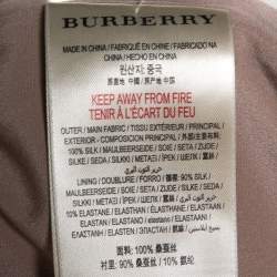 Pre Owned Burberry Dusty Pink Stretch Silk Trench Dress S