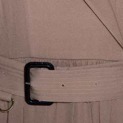 Pre Owned Burberry Dusty Pink Stretch Silk Trench Dress S