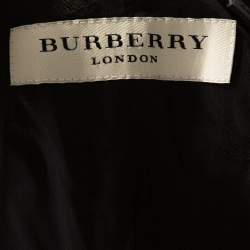 Pre Owned Burberry London Black Stretch Wool Single Button Tailored Blazer S 