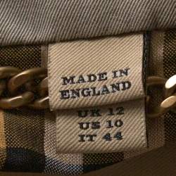 Pre Owned Burberry Sandstone Cotton The Camden Car Coat M