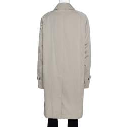Pre Owned Burberry Sandstone Cotton The Camden Car Coat M