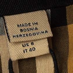 Pre Owned Burberry Black Wool Grommet Trim Camden Coat S