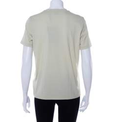 مملوكة مسبقًا تي شيرت بربري شوتاوفر مزين شعار الماركة قطن أخضر باهت مقاس وسط (ميديوم)