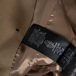 مملوكة مسبقًا Burberry Prorsum Beige Cotton & Black Tweed Paneled Peplum Double Breasted Jacket S 