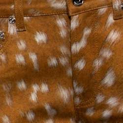 Burberry Brown Honey Printed Denim Jeans L
