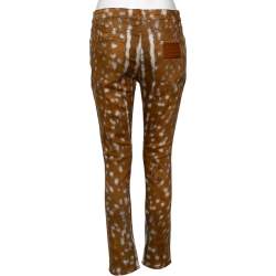 Burberry Brown Honey Printed Denim Jeans L