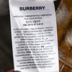 Pre Owned Burberry Brown Honey Printed Denim Jeans M